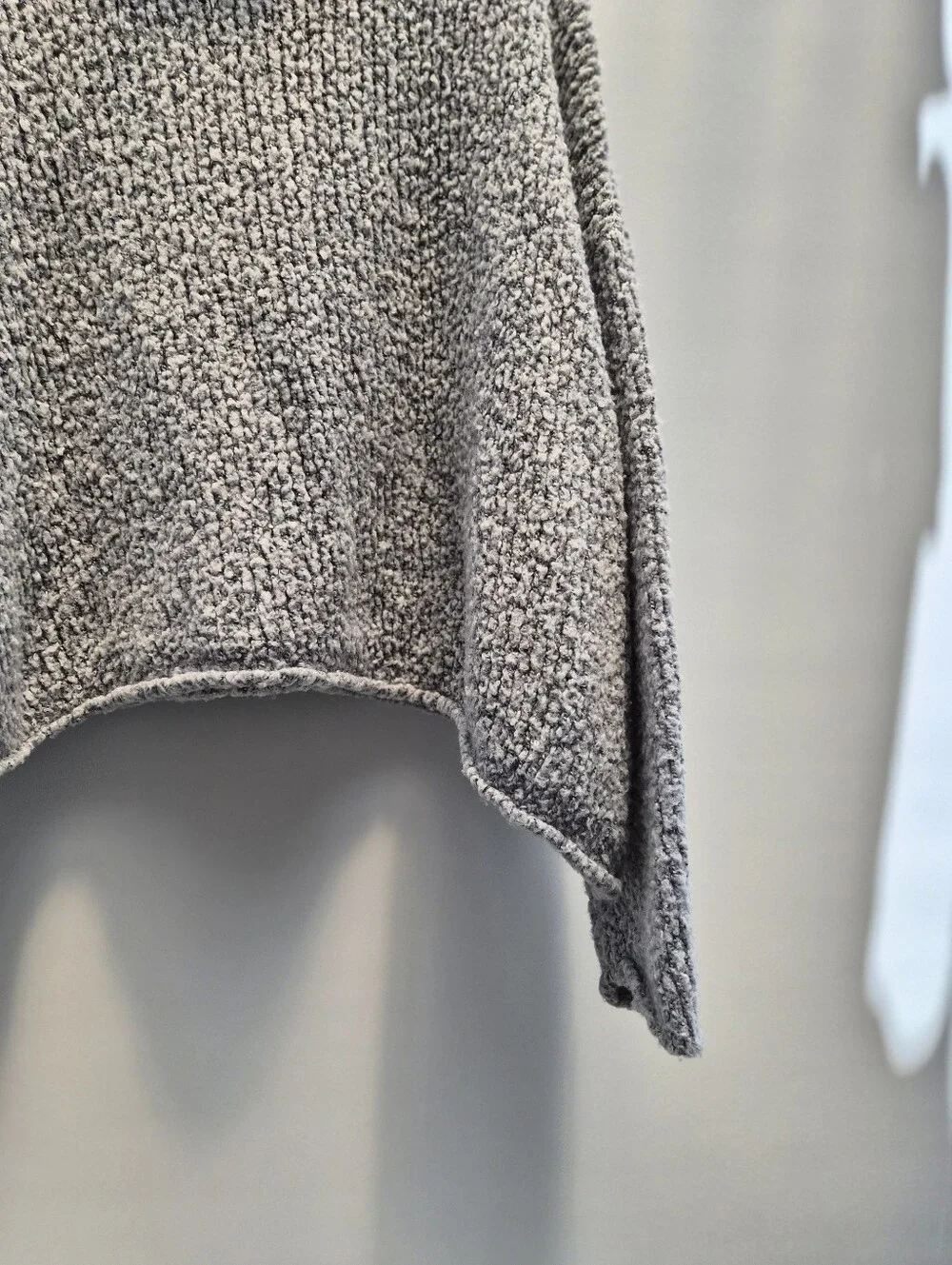 Free People BFF Sweater S Grey Cowl Neck Oversized Cozy Cabin Boho Distressed